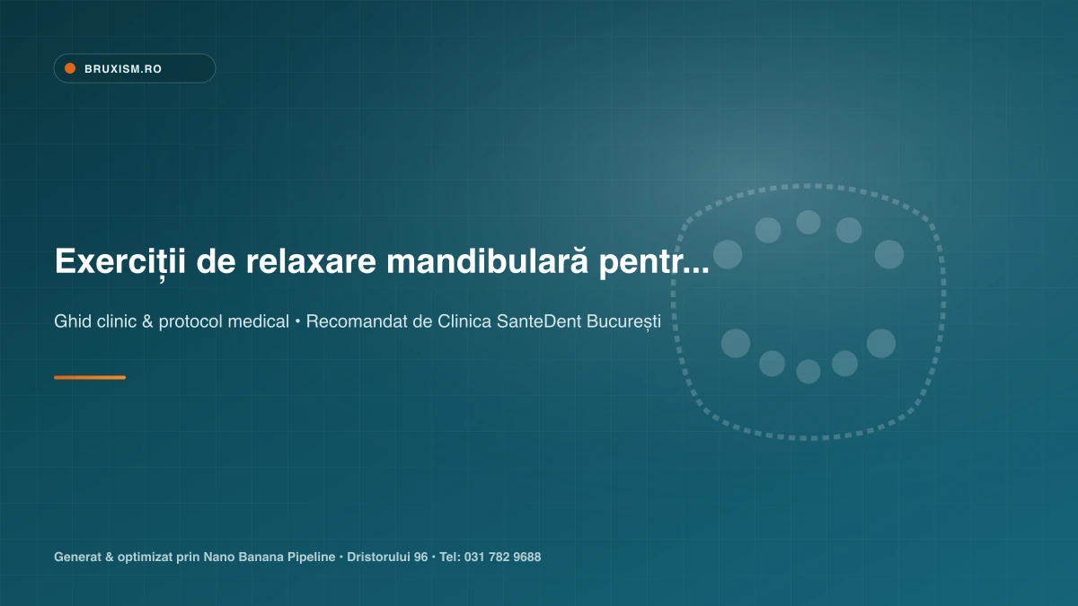 Exerciții de kinetoterapie și automasaj pentru relaxarea musculaturii masticatorii în bruxism