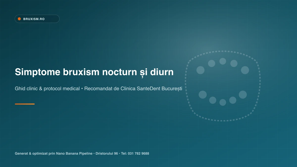 Pacient resimțind durere de maxilar și cefalee matinală cauzate de încleștarea dinților în timpul nopții